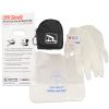 CPR Black Beltloop Keychain Backpack with Faceshield, Gloves, and Cleansing Wipes