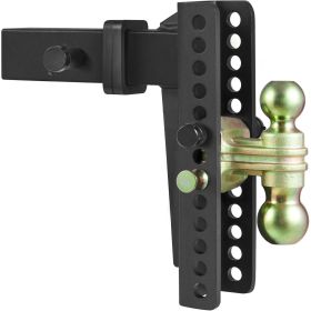 VEVOR Adjustable Trailer Hitch, 10-Inch Drop & 8.5-Inch Rise Hitch Ball Mount with 2.5-Inch Receiver Solid Tube, 14,500 lbs GTW