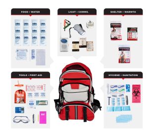 1 Person Essential Survival Kit (Option: Backpack)