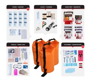 5 Person Comfort Survival Kit (Option: Dry Bag)