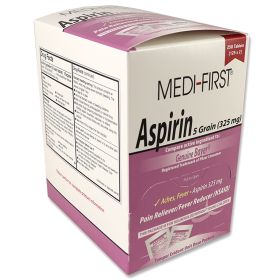 Aspirin (Option: 250 tablets per box 125 packets of 2 tabs each)