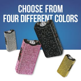 Streetwise Rhinestun Keychain Stun Gun (Color: Pink)