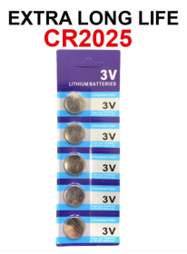 5 X CR 2025 CR2025 ECR2025 BR2025 LITHIUM COIN CELL Battery Exp 2029 NEW (Option: Default Title)