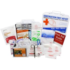 Bilingual OSHA Contractors First Aid Kit for Job Sites up to 25 People (Option: 180 pieces)
